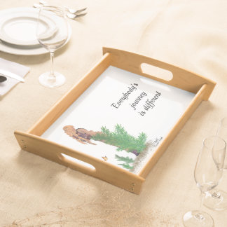 Redhead Hiker Backpack Pinup Girl Serving Tray