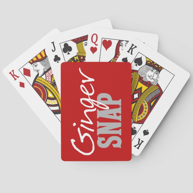 Redhead Humor -Ginger Snap Poker Cards (Back)