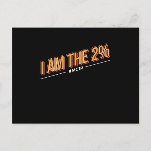 Redhead I Am The 2 Mc1r Red Hair Postcard