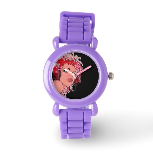 Redhead in Headphones Watch (Front)