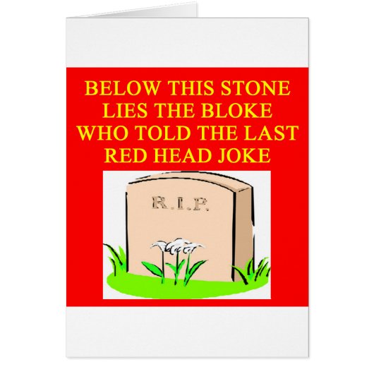 REDHEAD joke Cards (Front)