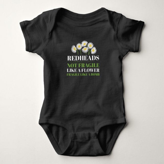 Redhead Like A Flower Mc1r Red Hair Baby Bodysuit (Front)