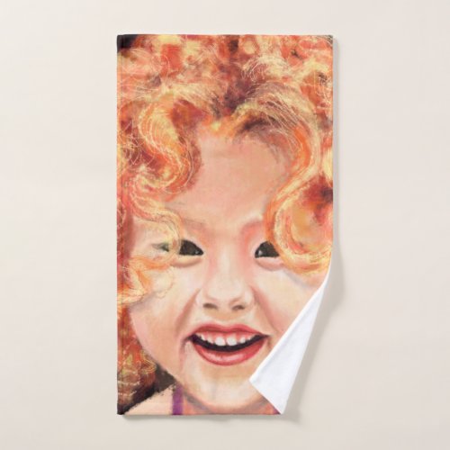 Redhead Little Girl Bath Towels Original Painting