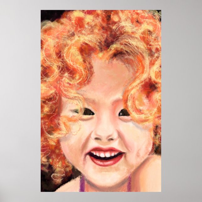 Redhead Little Girl Poster - Original Painting (Front)