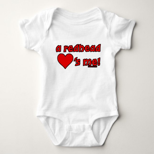 Redhead Loves Me Baby Bodysuit (Front)