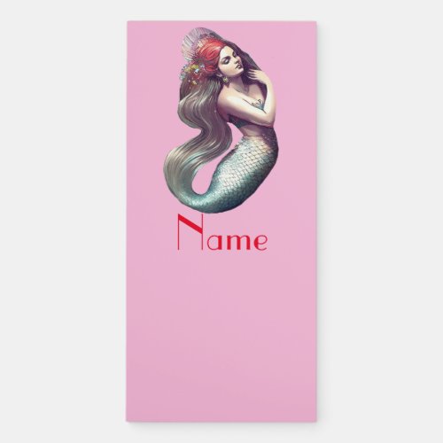 Redhead Mermaid Beauty Thunder_Cove Air Freshener Magnetic Notepad