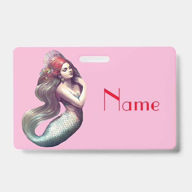 Redhead Mermaid Beauty Thunder_Cove Badge (Front)