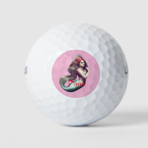 Redhead Mermaid Beauty Thunder_Cove  Golf Balls