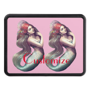Redhead Mermaid Beauty Thunder_Cove Hitch Cover