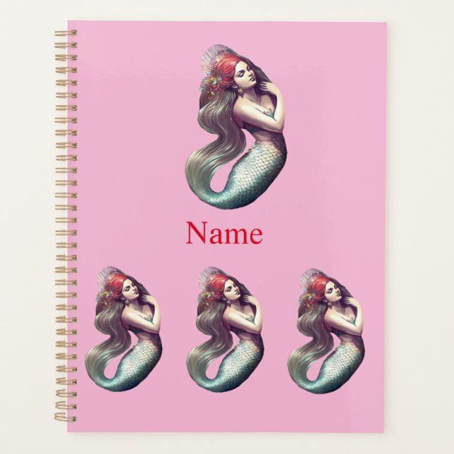 Redhead Mermaid Beauty Thunder_Cove Planner (Front)