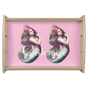 Redhead Mermaid Beauty Thunder_Cove Serving Tray