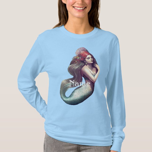 Redhead Mermaid Beauty Thunder_Cove T-Shirt (Front)