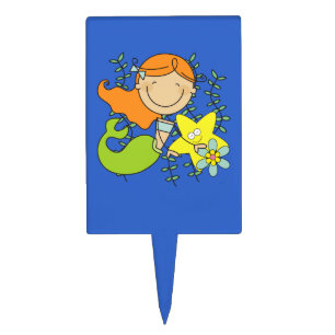 Redhead Mermaid Cake Topper