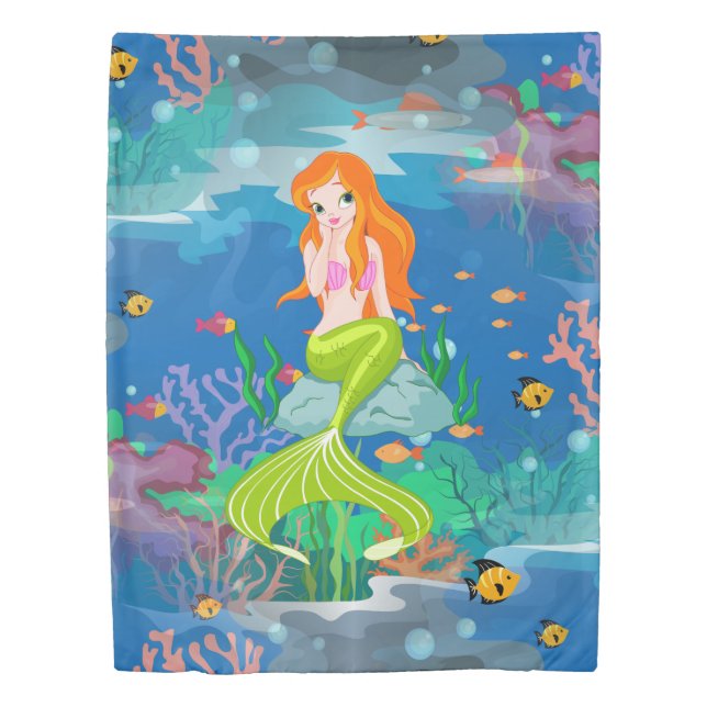 redhead mermaid duvet cover (Front)