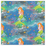 redhead mermaid fabric