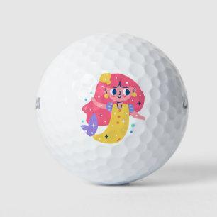 Redhead Mermaid Golf Balls
