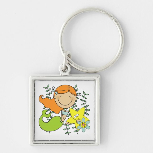 Redhead Mermaid Keychain (Front)