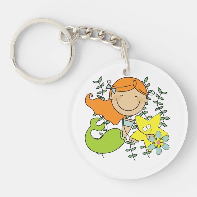 Redhead Mermaid Keychain (Front)
