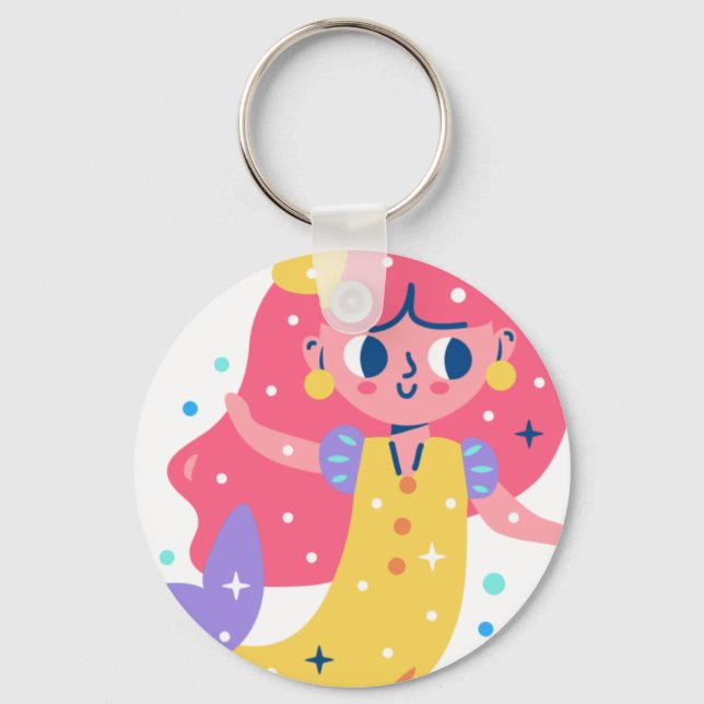 Redhead Mermaid Keychain (Front)