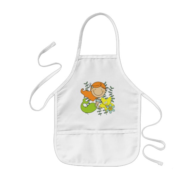 Redhead Mermaid Kids' Apron (Front)
