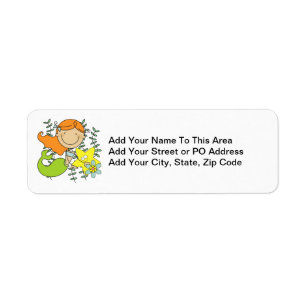 Redhead Mermaid Label