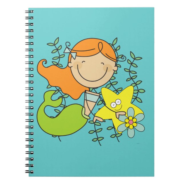 Redhead Mermaid Notebook (Front)