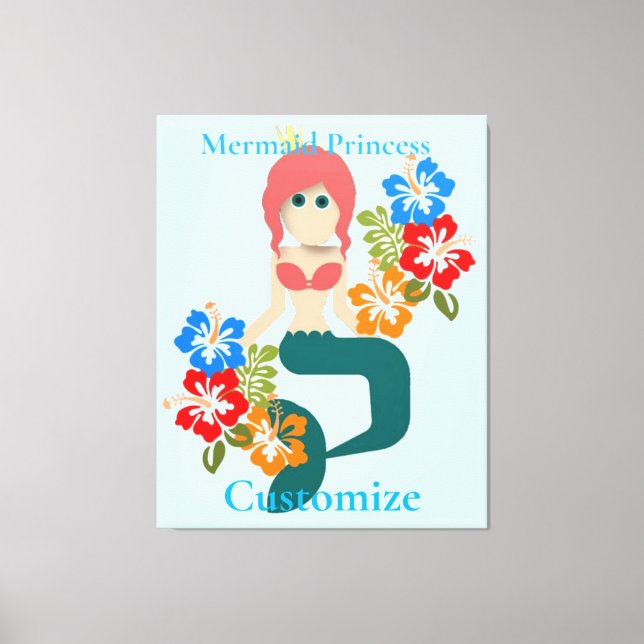 Redhead Mermaid Princess Thunder_Cove Canvas Print (Front)