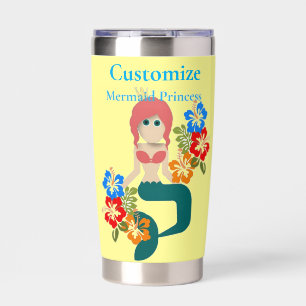 Redhead Mermaid Princess Thunder_Cove Insulated Tumbler