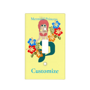 Redhead Mermaid Princess Thunder_Cove Light Switch Cover