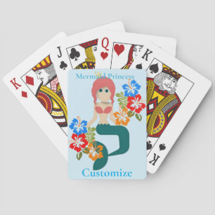 Redhead Mermaid Princess Thunder_Cove Poker Cards