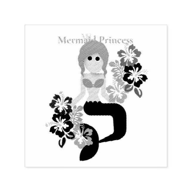 Redhead Mermaid Princess Thunder_Cove Self-inking Stamp (Design)