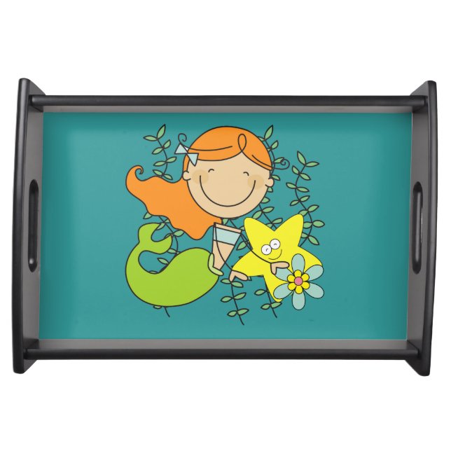 Redhead Mermaid Serving Tray (Front)