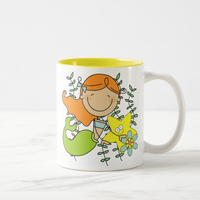 Redhead Mermaid Two-Tone Coffee Mug (Right)