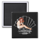 Redhead Pinup Girl Magnet at Zazzle
