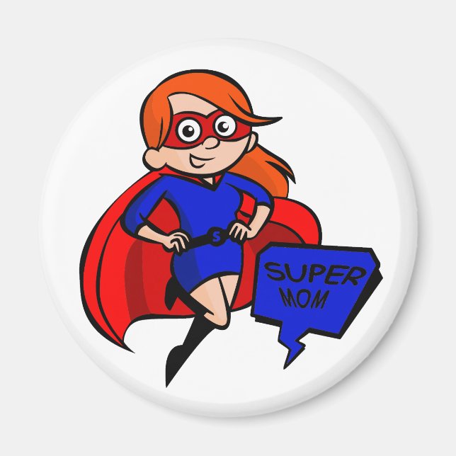 redhead super mom magnet (Front)