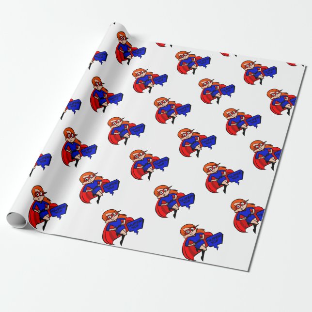 redhead super mom wrapping paper (Unrolled)