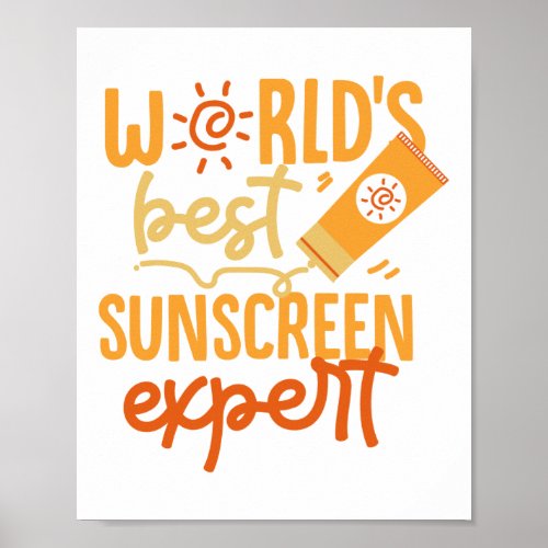 Redhead Worlds Best Sunscreen Expert Poster