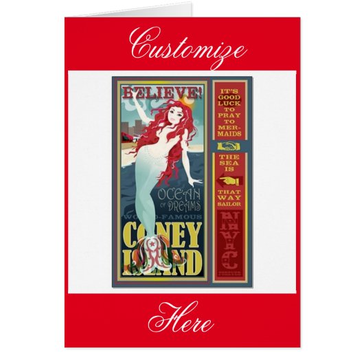 redheaded coney island mermaid (Front)