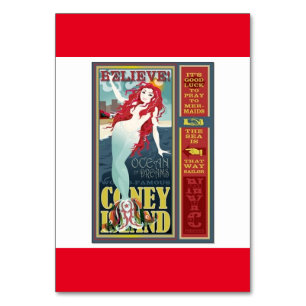 redheaded coney island mermaid table number
