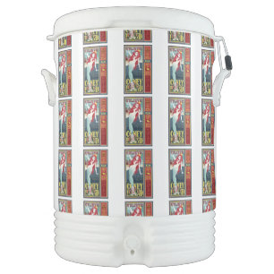 Redheaded Coney Island mermaids Beverage Cooler