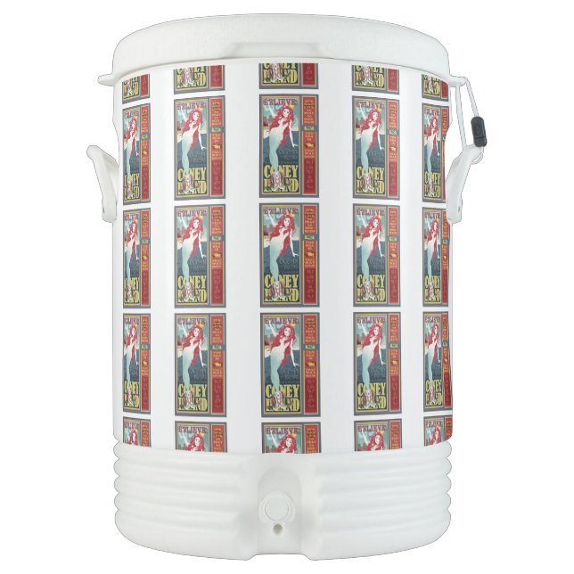 Redheaded Coney Island mermaids  Beverage Cooler (Front)