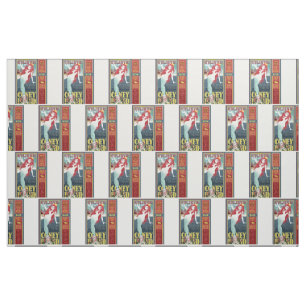 redheaded coney island mermaids fabric