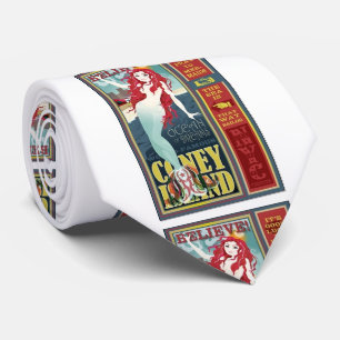 redheaded coney island mermaids neck tie