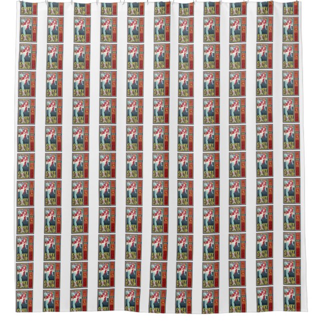 redheaded coney island mermaids shower curtain (Front)