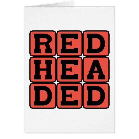 Redheaded, Ginger Hair Color (Front)