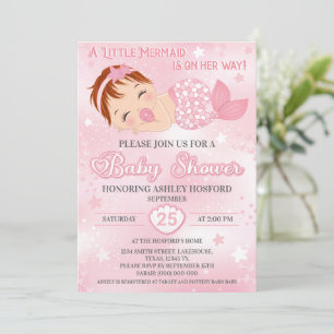Redheaded Girl Baby Shower Invitation 