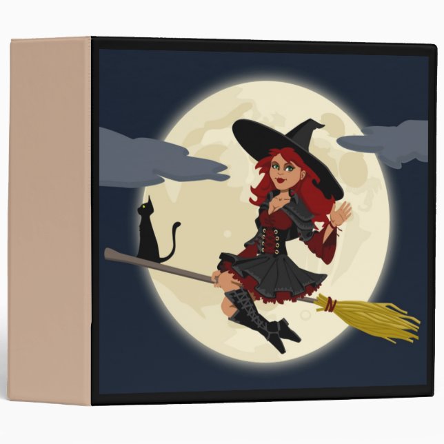 REDHEADED HALLOWEEN WITCH BINDER (Front/Spine)
