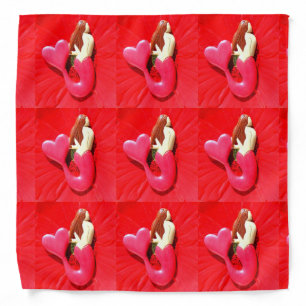 redheaded heart-tail mermaid bandana