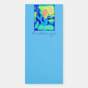 redheaded lookout mermaid magnetic notepad