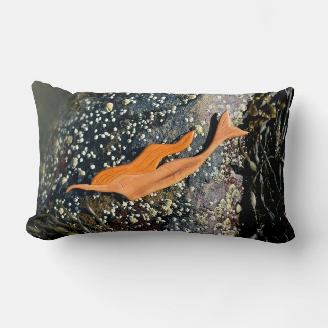 redheaded mermaid diving pillow (Front)